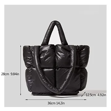 Luxury Padded Shoulder Bag Chic Puffer Tote for Women