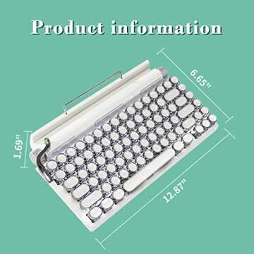 Adventurers Retro Typewriter Keyboard Wireless Vintage Design