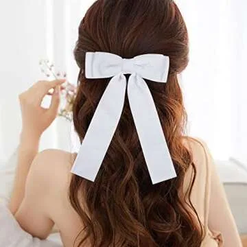 2PCS Handmade Velvet Bow Hair Clips, Headbands for Women Girls, Elegant Hair Ties Hair Styling Accessories, Hair Band Set, Gifts for Mom, Yoga Outdoor Headdress Decor, Black and White