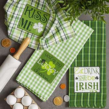 DII Celebrate St. Patrick's Day Dishtowel Set, Set of 3