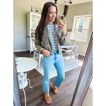 Onedreamer Women's Military Cropped Jacket for All Occasions