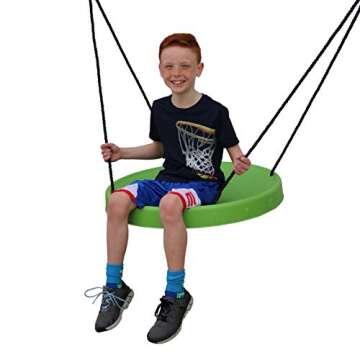 M & M Sales Enterprises Air Riderz Saucer Swing Green - Ultimate Outdoor Fun