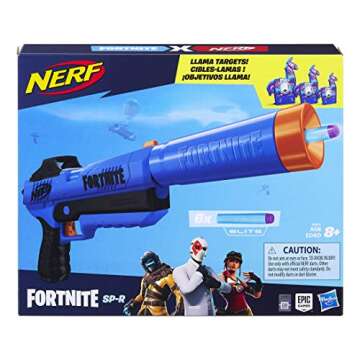 Nerf Fortnite Sp-R & Llama Targets - Includes Sp-R Blaster, 3 Llama Targets, & 6 Official Elite Darts - for Youth, Teens, Adults (Amazon Exclusive)