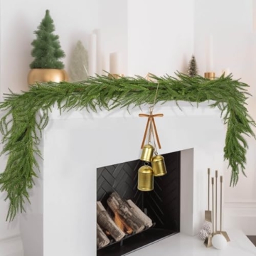 Flasoo Norfolk Pine Garland Set for Holiday Elegance