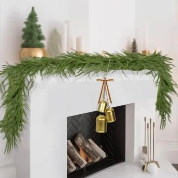 Flasoo Norfolk Pine Garland Set for Holiday Elegance