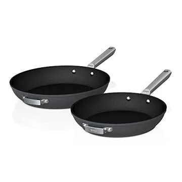 Ninja C52200 Foodi NeverStick Premium 2-Piece Fry Pan Set, Anti-Scratch Nesting Cookware, Hard-Anodi...