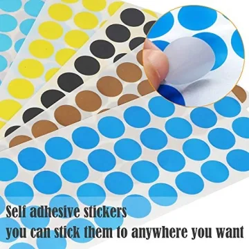 Color Coding Labels 2240pcs - Bright Round Dot Stickers