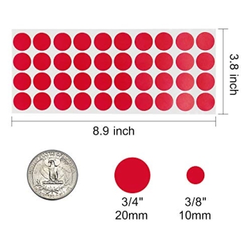 Color Coding Labels 2240pcs - Bright Round Dot Stickers