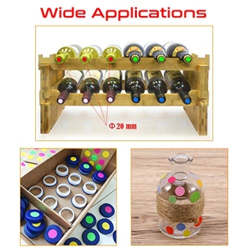 Color Coding Labels 2240pcs - Bright Round Dot Stickers