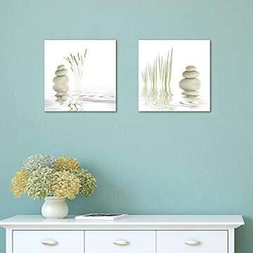 Purple Verbena Aquatic Canvas Art for Tranquil Spaces