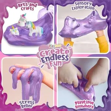 Playbees Purple Frozen Princess Slime Mini Slime Frozen Party Favors,Pink, Purple, and White Colors for Sensory Fun, Stress Relief, Travel Sized, Classroom Prize, Activity DIY, Ages 3+ 24 Pack