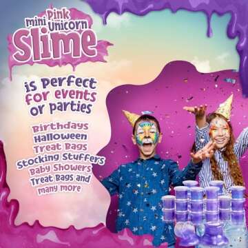 Playbees Purple Frozen Princess Slime Mini Slime Frozen Party Favors,Pink, Purple, and White Colors for Sensory Fun, Stress Relief, Travel Sized, Classroom Prize, Activity DIY, Ages 3+ 24 Pack