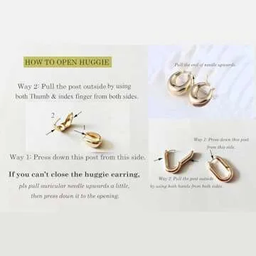 Stylish Gold Hoop Earrings Set for Women | Hypoallergenic Jewelry