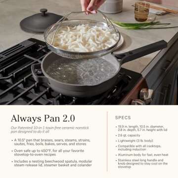 Our Place Cookware Set - Complete 13-Piece Set Including Always Pan 2.0, Mini Always Pan, Perfect Pot, and Mini Perfect Pot | Multifunctional, Toxin-Free Nonstick | Replaces 36 Pieces | Steam