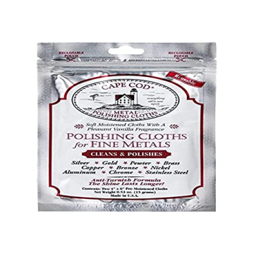 Cape Cod Polish Co Metal Polishing Cloths - Restore Shine to Your Treasures! 0.53oz Foil Pouch