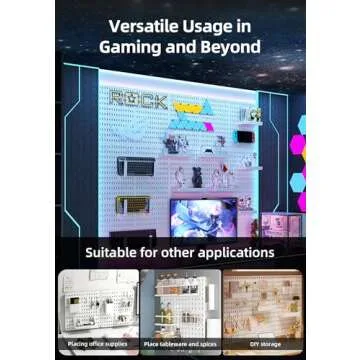 EVDBOBO Wall Organizer Peg Board - Elevate And Declutter Your Gaming And Office - Create A Perfectly Structured Space(White)