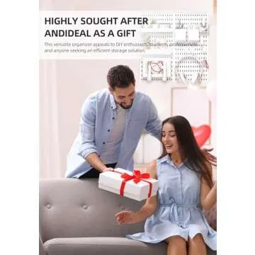 EVDBOBO Wall Organizer Peg Board - Elevate And Declutter Your Gaming And Office - Create A Perfectly Structured Space(White)