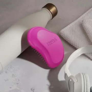 Tangle Teezer Original Detangler Brush, Dry & Wet Hair Brush for Color-Treated, Fine & Fragile Hair Types, Bright Berry