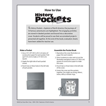 History Pockets: Explorers of North America, Grades 4-6+