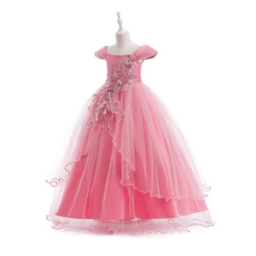 Weileenice Dusty Pink Princess Dress for Kids