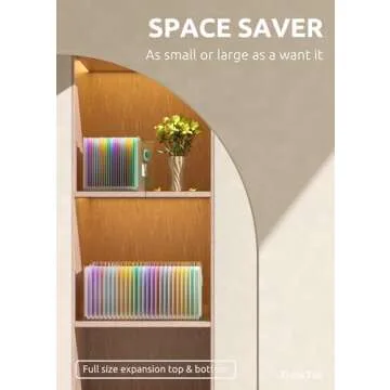 ThinkTex 26 Pockets Accordion File Organizer, Upright & Open Top, A-Z Colorful Tabs, Larger Capacity Expanding File Folder, Letter/A4 Size for School, Home and Office - Green