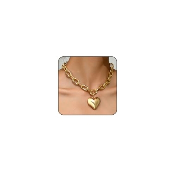 Otxas Gold Chunky Statement Necklaces for Women with Unique Designs