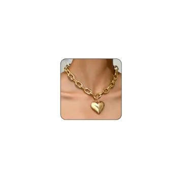 Otxas Gold Chunky Statement Necklaces for Women with Unique Designs