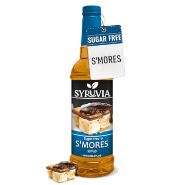 Syruvia Sugar-Free S'mores Coffee Syrup - 25.4 fl oz Low Calorie Flavoring