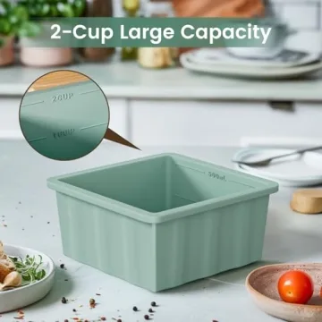 Silicone Freezer Tray for Soup Ice Cubes 4Pack - Ideal for Meal Prep