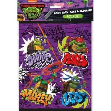 Amscan TMNT Ninja Turtles Birthday Party Supplies Favor Bundle Pack includes 24 Party Favor Loot Bag...