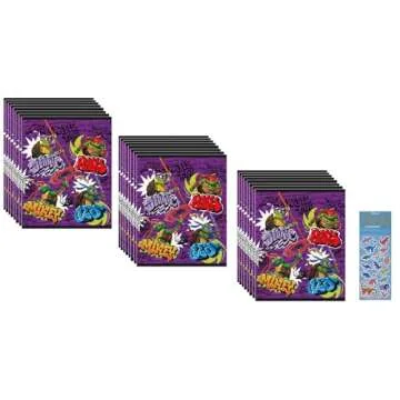 Amscan TMNT Ninja Turtles Birthday Party Supplies Favor Bundle Pack includes 24 Party Favor Loot Bags