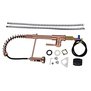 Avola Kitchen Faucet with Pull Down Sprayer in Copper Finish