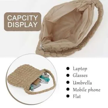 Goktow Puffer Quilted Carryall - Stylish & Spacious Tote