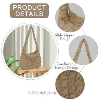 Goktow Puffer Quilted Carryall - Stylish & Spacious Tote