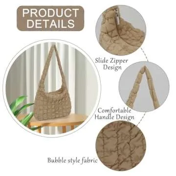 Goktow Puffer Quilted Carryall - Stylish & Spacious Tote