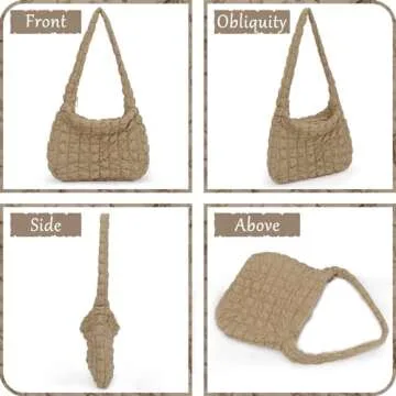 Goktow Puffer Quilted Carryall - Stylish & Spacious Tote