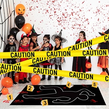 Crime Scene Decorations Kit for Themed Parties and Halloween