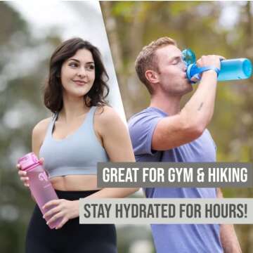 Embrava Best Sports Water Bottle - 32oz Leakproof & BPA Free