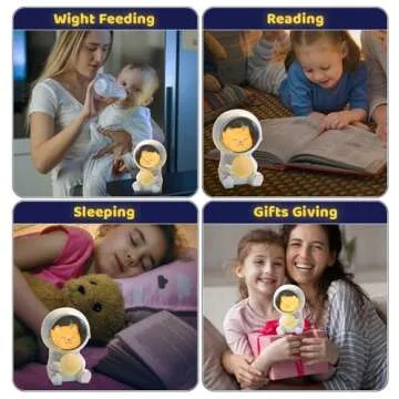 ALMOXVYE Astronaut Animal Night Light, Cute Spaceman LED Night Light Desktop Astronaut Cat Lamp, Night Light for Home Office Decoration