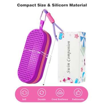 Rkyzhuang Swim Goggles Case For Swimming Goggles, Protective Zip Goggles Cases with Earplugs for Kids Goggles, A Summer Beach Pool Accessories