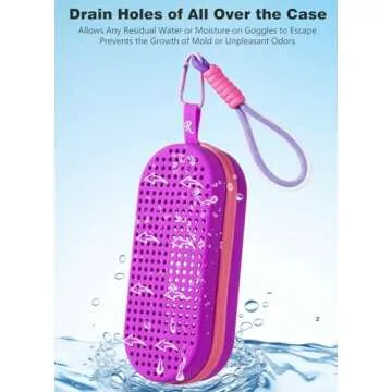 Rkyzhuang Swim Goggles Case For Swimming Goggles, Protective Zip Goggles Cases with Earplugs for Kids Goggles, A Summer Beach Pool Accessories