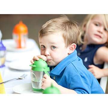 Lollaland Weighted Straw Sippy Cup for Baby: Lollacup - Transition Kids, Infant & Toddler Sippy Cup (6 months - 9 months) | Shark Tank Products | Lollacup (Green) w/ Straw Replacement Pack