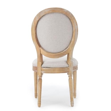 Elegant Phinnaeus Beige Dining Chairs Set of 2