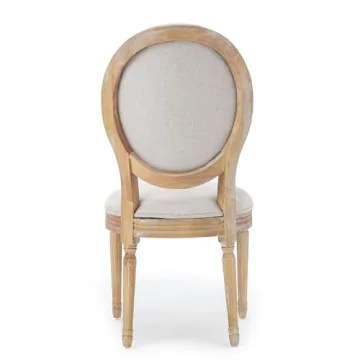 Elegant Phinnaeus Beige Dining Chairs Set of 2