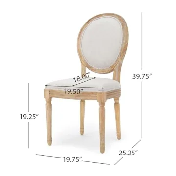 Elegant Phinnaeus Beige Dining Chairs Set of 2