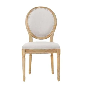 Elegant Phinnaeus Beige Dining Chairs Set of 2