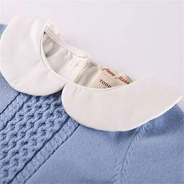 Auro Mesa Baby Peter Pan Collar Knit Sweater Romper