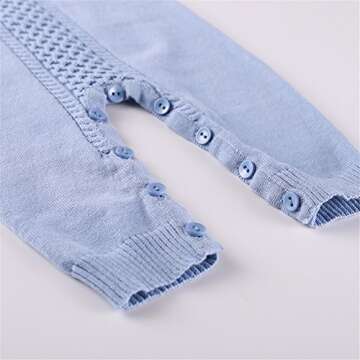 Auro Mesa Baby Peter Pan Collar Knit Sweater Romper