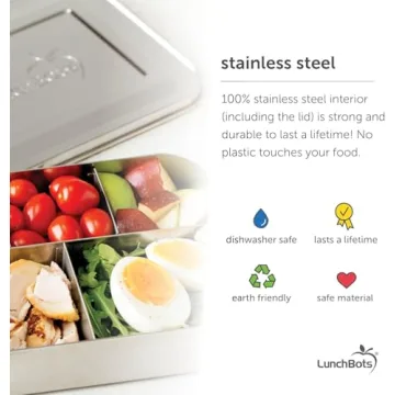 LunchBots Eco-Friendly Stainless Steel Bento Box - Duo Design