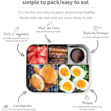 LunchBots Eco-Friendly Stainless Steel Bento Box - Duo Design